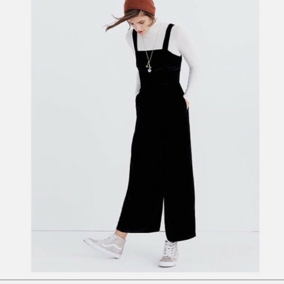 Madewell Crushed Velvet Wide Leg Jumpsuit size 4 - Picture 2 of 5